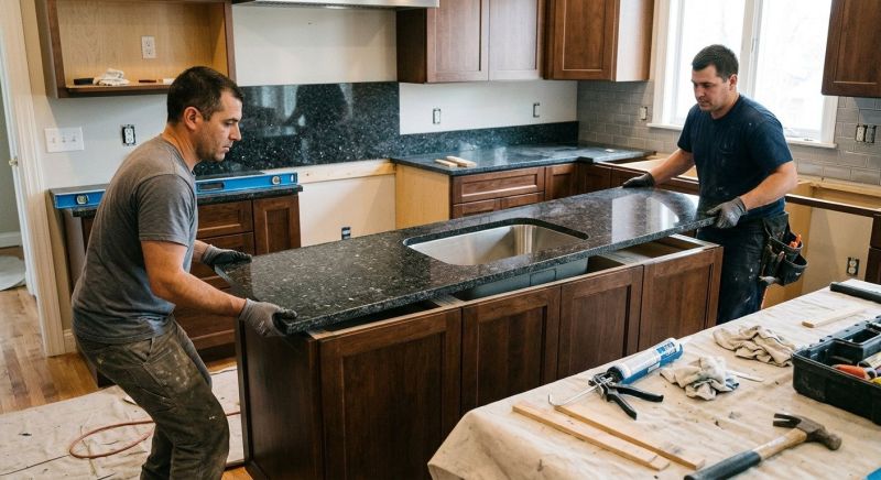 Granite Slab Installation in Napa, CA
